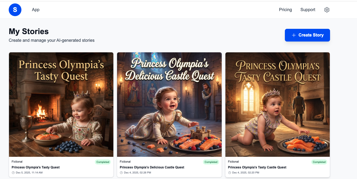 Create, edit, and manage AI-generated stories